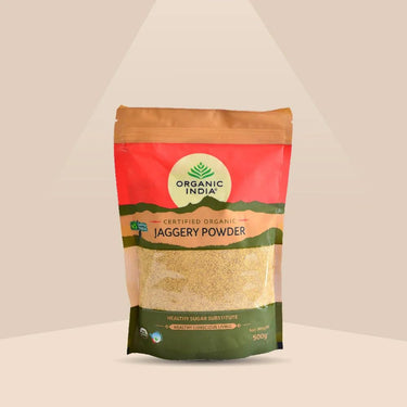 A TATA Product - Organic India Jaggery Powder - 500g, Pure & Natural, No Chemical Additives, Rich in Vitamins & Minerals, A Healthy Sugar Substitute